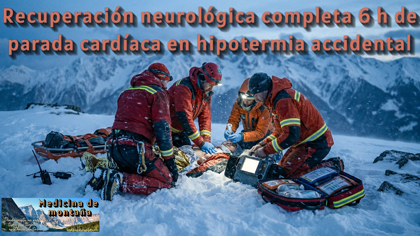 Recuperación neurológica completa 6 h de parada cardíaca en hipotermia accidental