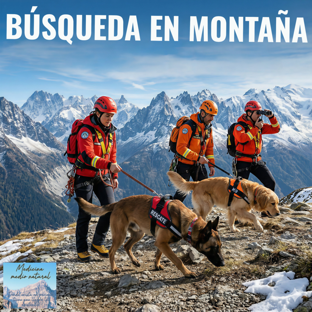 Búsqueda en montaña - técnicas de búsqueda, protocolos y artículos