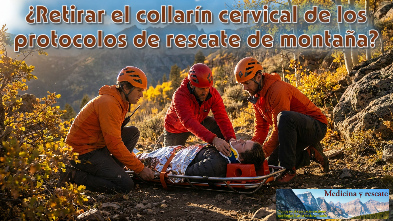 Retirar el collarín cervical de los protocolos de rescate de montaña