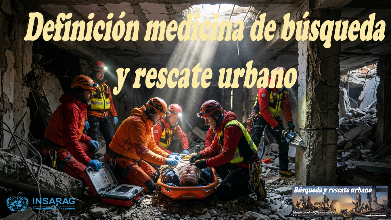 Definición medicina de búsqueda y rescate urbano