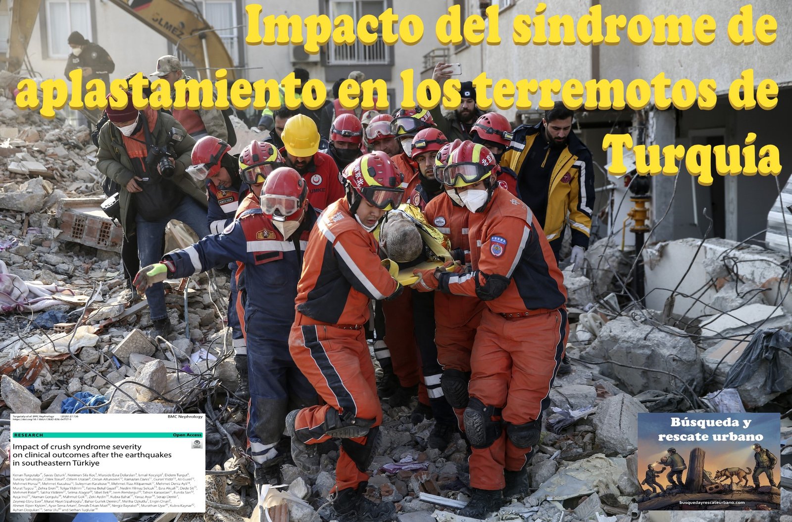 Impacto del síndrome de aplastamiento en los terremotos de Turquía