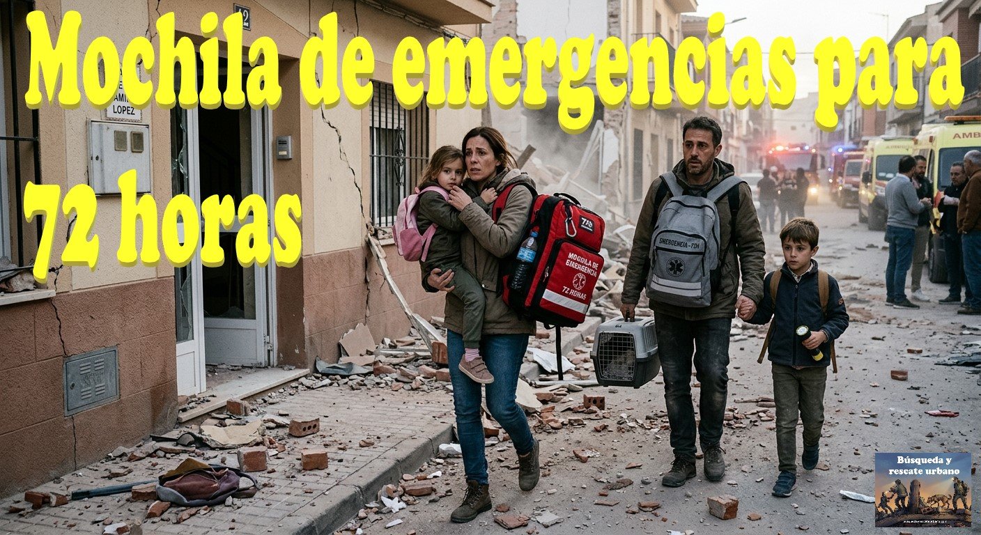 Mochila de emergencias para 72 horas