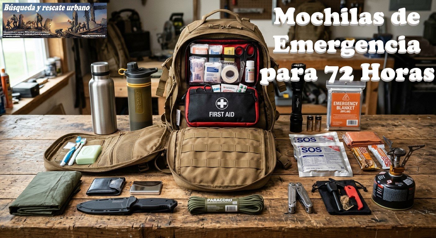 Guía de mochilas de Emergencia para 72 Horas